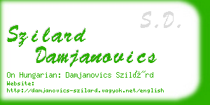 szilard damjanovics business card